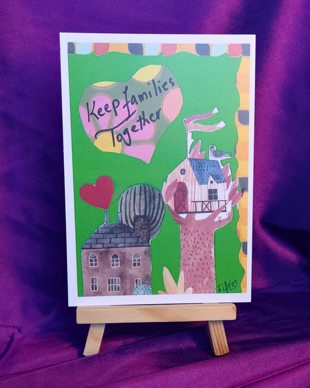 Postcards designed by participants from our Refugee Programme