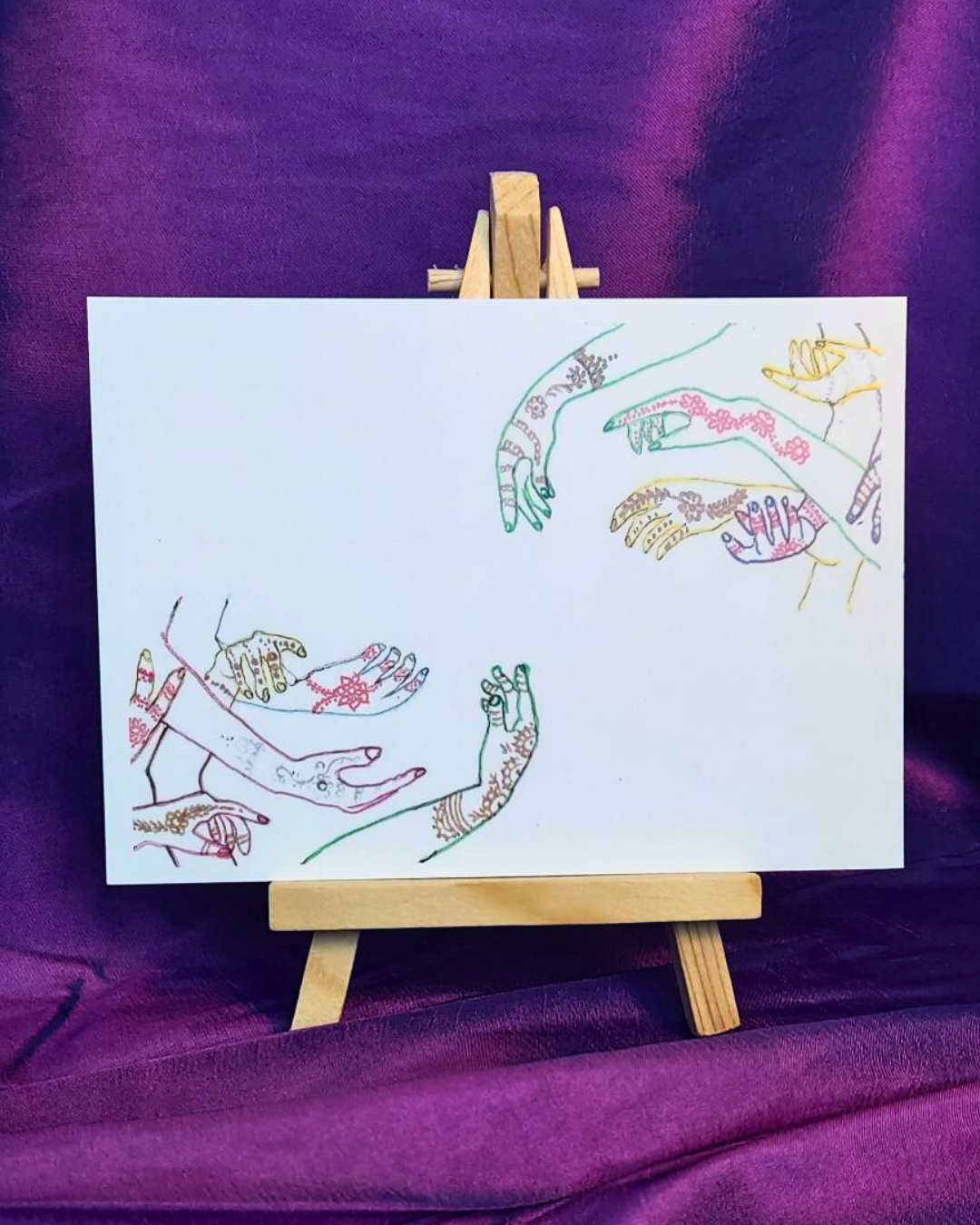 Postcards designed by participants from our Refugee Programme
