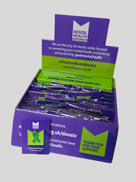 Green Ribbon pin badges - box of 50